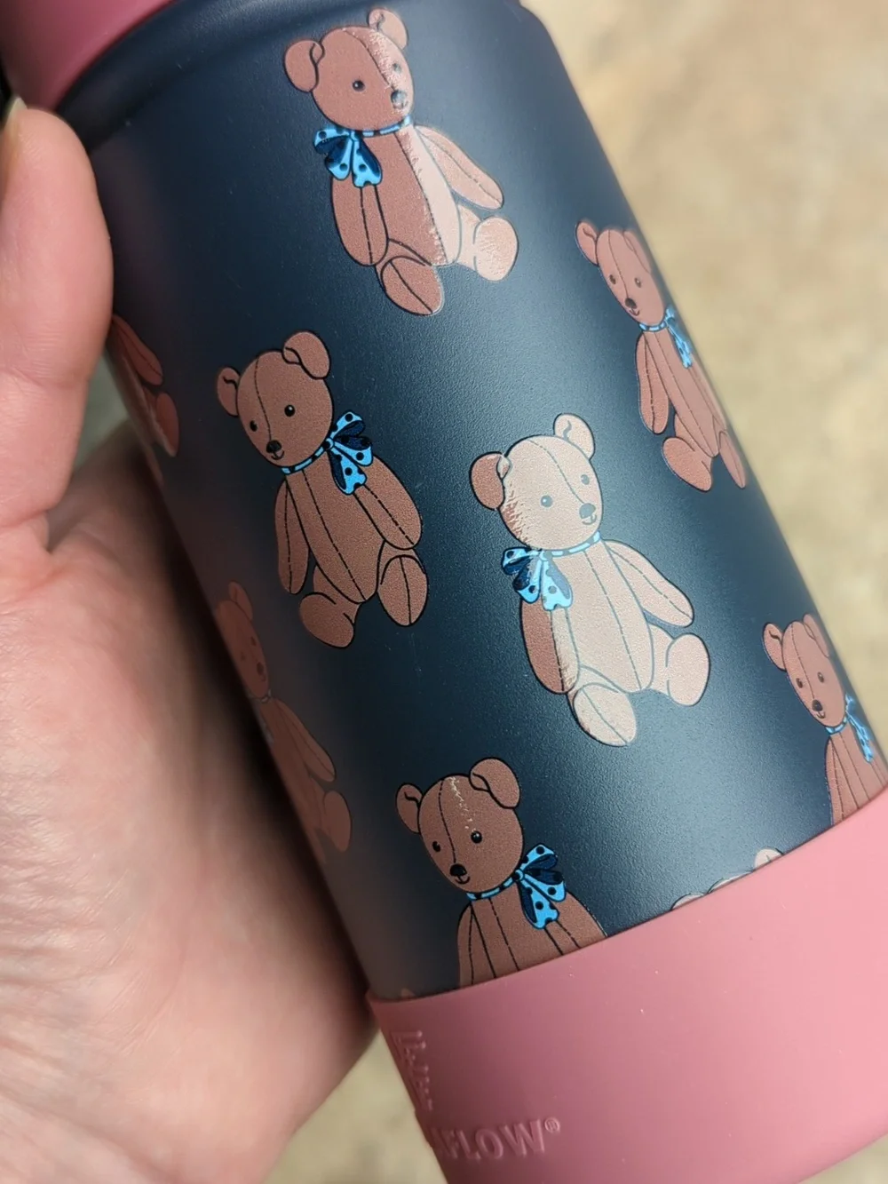 Hydraflow Hybrid 17oz Insulated Stainless Steel Thermos, Teddy Bear Graphic - Picture 6 of 6